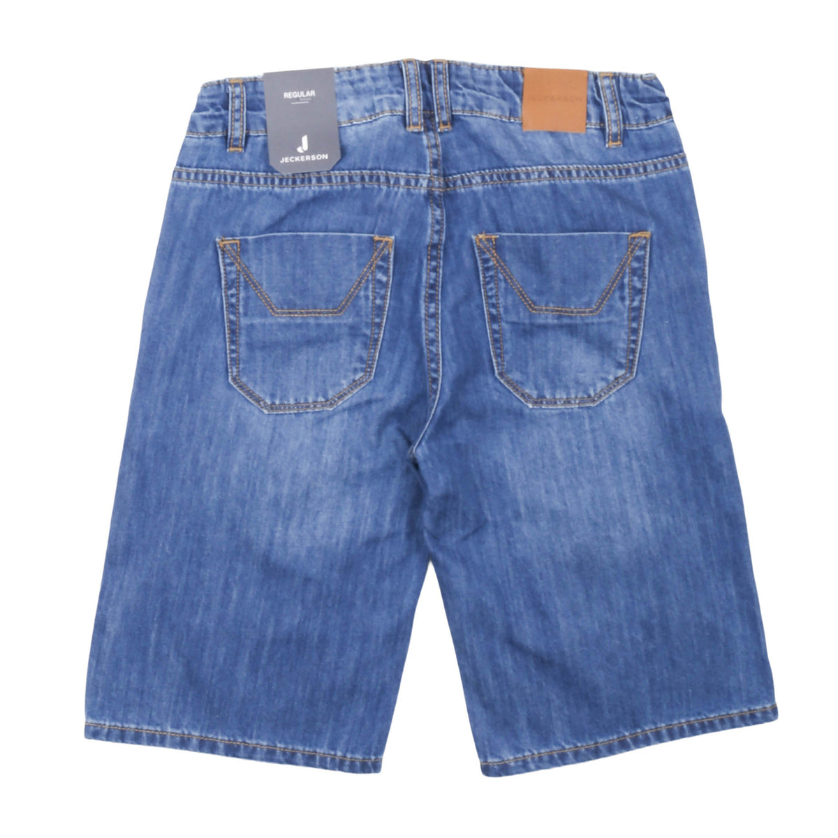 jeckerson - BERMUDA JEANS C/TOPPA STAMPATA