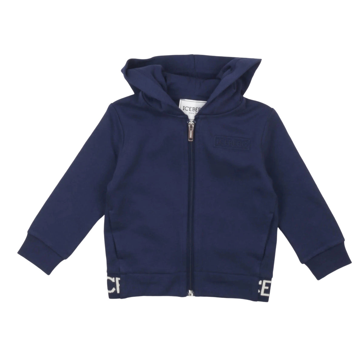 iceberg - FELPA CON ZIP E CAPPUCCIO