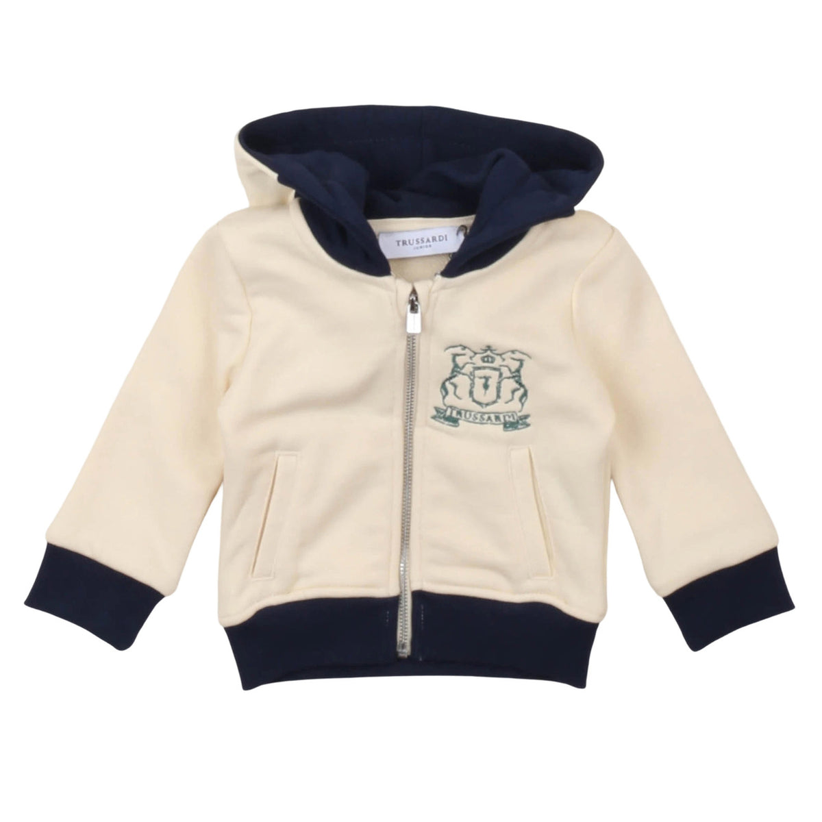 trussardi - FELPA CON ZIP ABOISSO