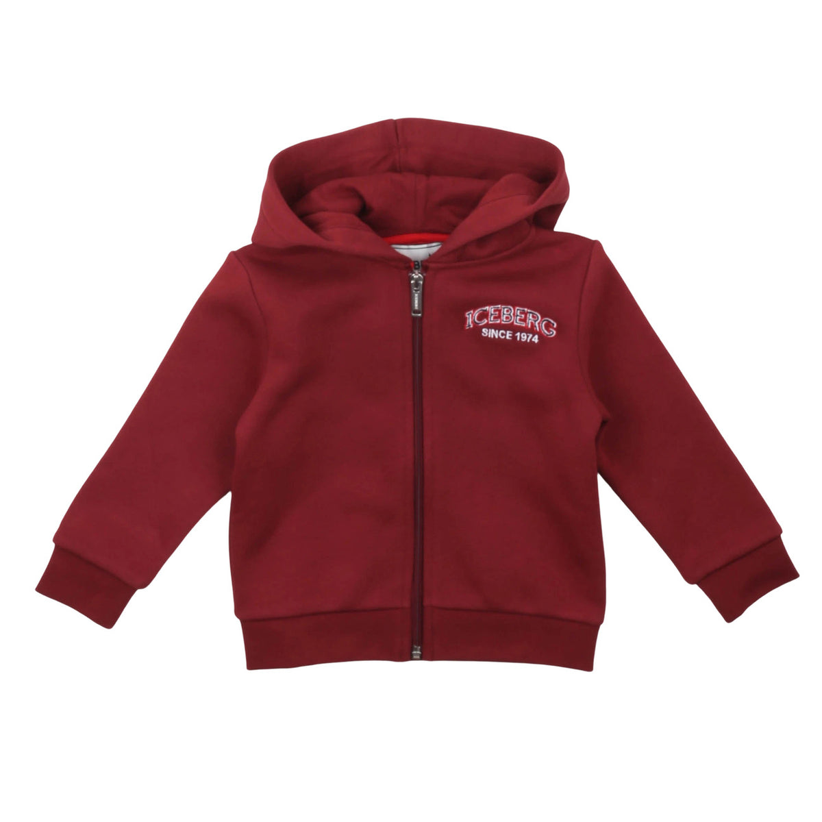 iceberg - FELPA CON ZIP E CAPPUCCIO