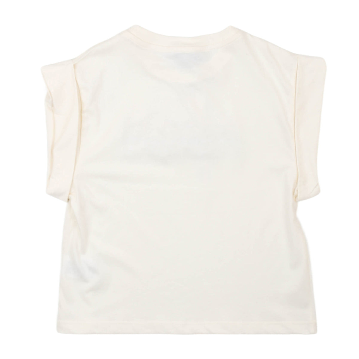 msgm - JERSEY T-SHIRT GIRL CREMA/CREAM