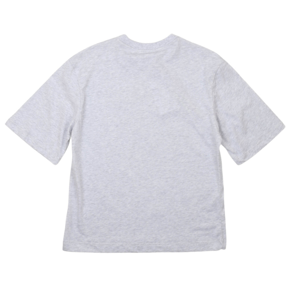 msgm - STUDDED JERSEY OVER  T-SHIRT GIRL GRIGIO