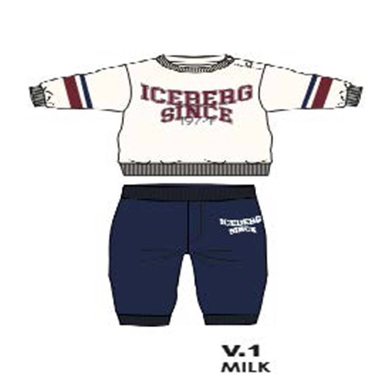 iceberg - COMPLETO FELPINA GIROCOLLO