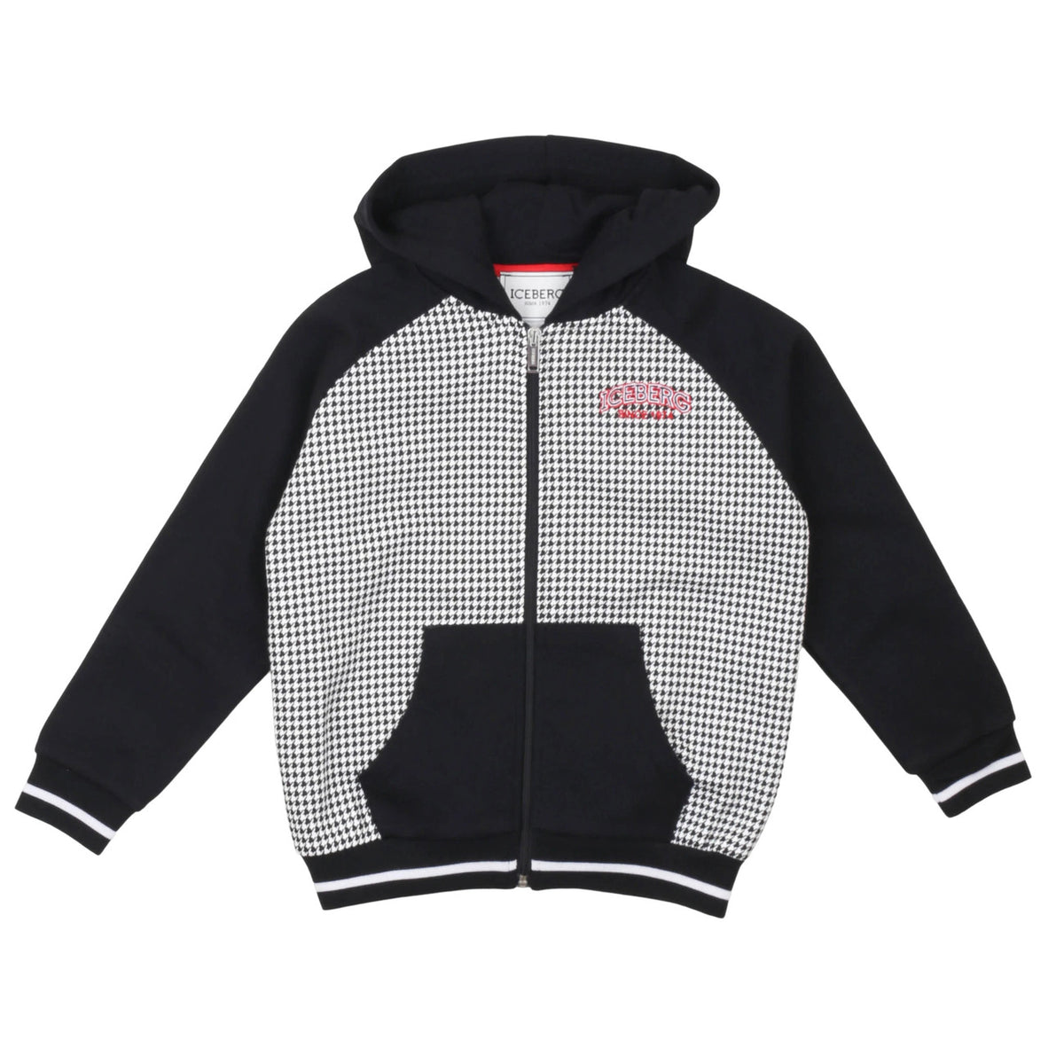 iceberg - FELPA CON ZIP E CAPPUCCIO