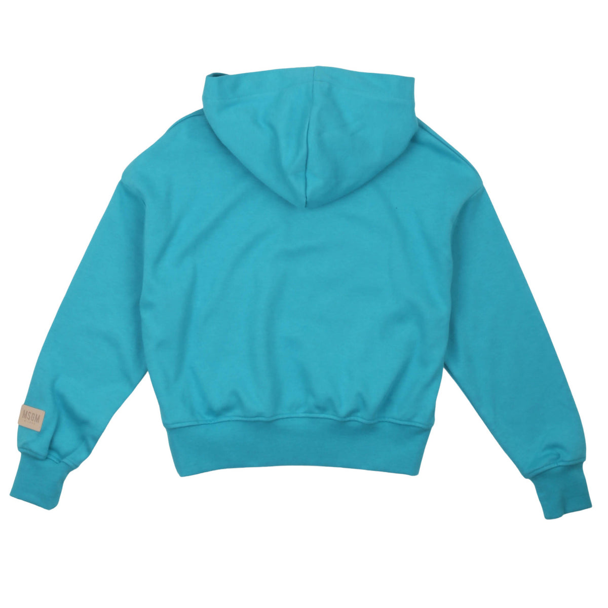 msgm - INTERLOCK HOODIE STONE UNISEX BLUE BALTI