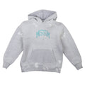 msgm - DIAGONAL FLEECE HOODIE BOY GRIGIO MELANG