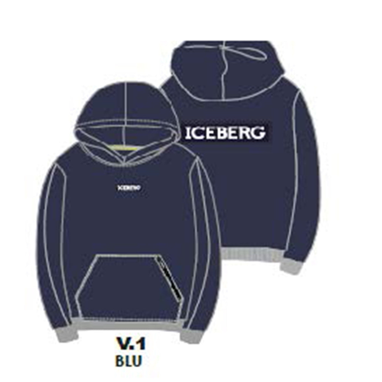 iceberg - FELPA CON CAPPUCCIO