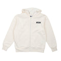 msgm - ZIP HOODIE UNISEX CREMA/CREAM