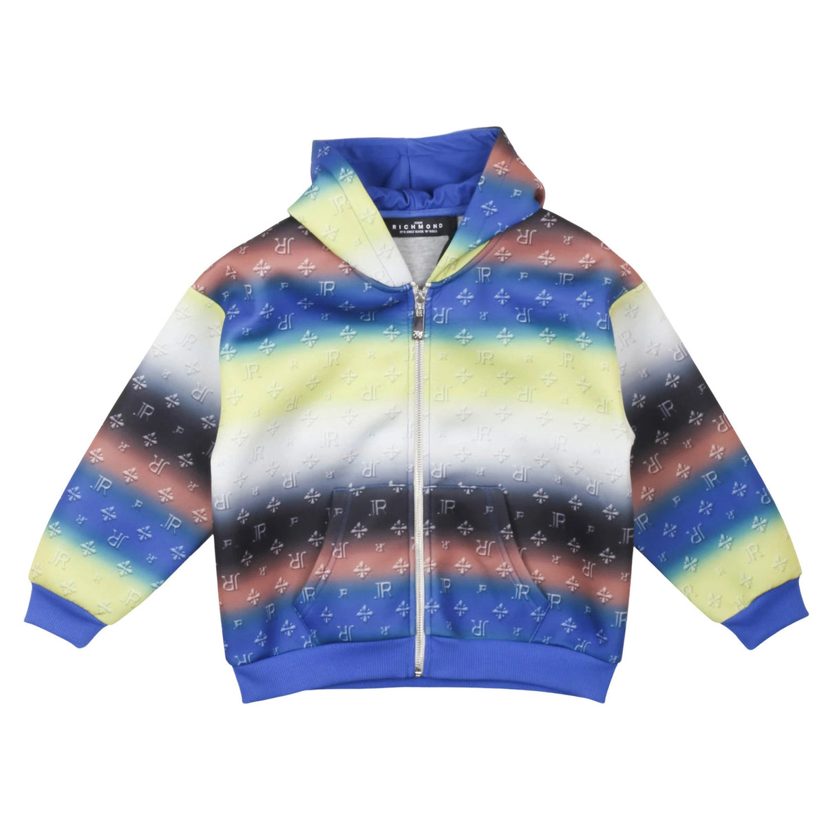 john richmond - FELPA CON ZIP SALOGINI